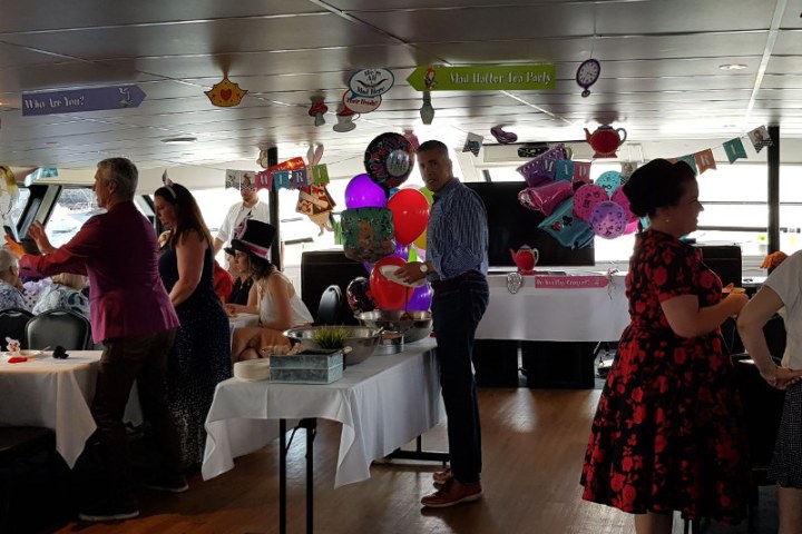 birthday party on a deck