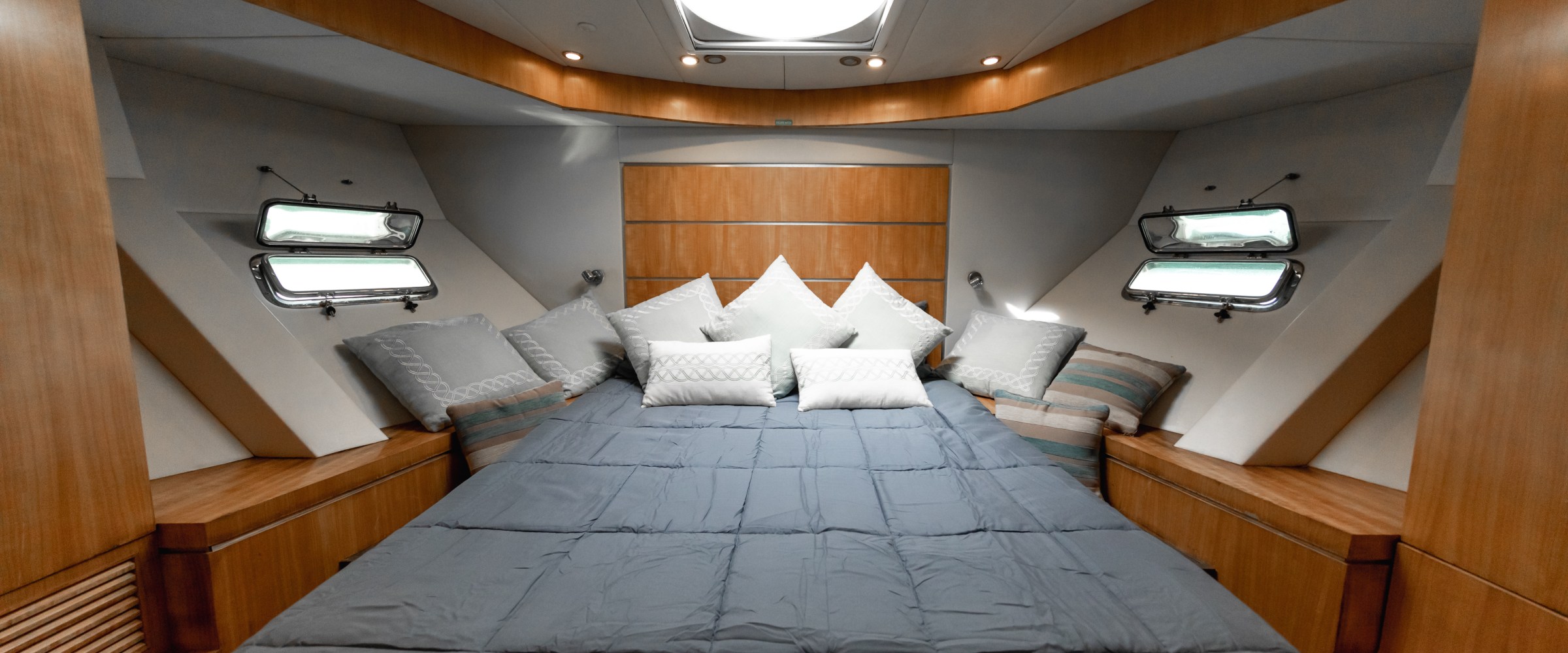 a large bed in a room