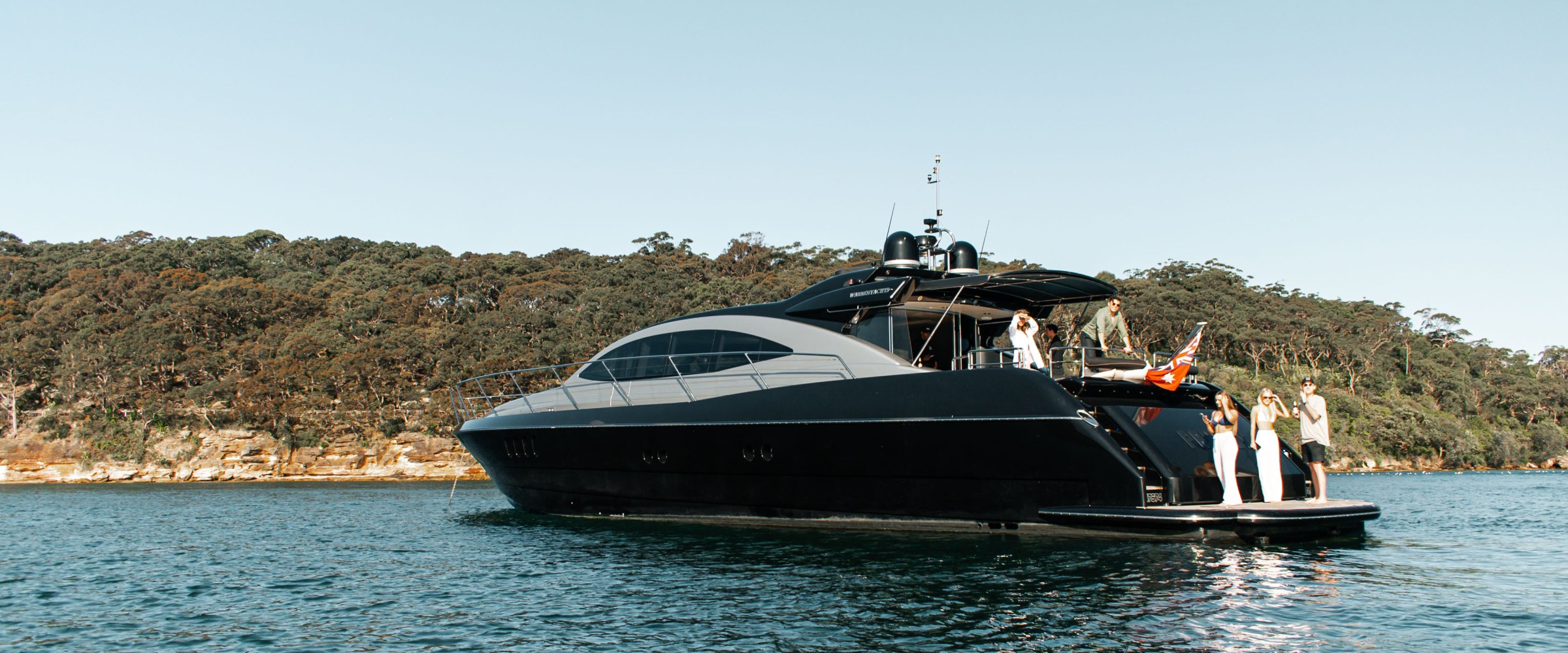 a small boat in a large body of water