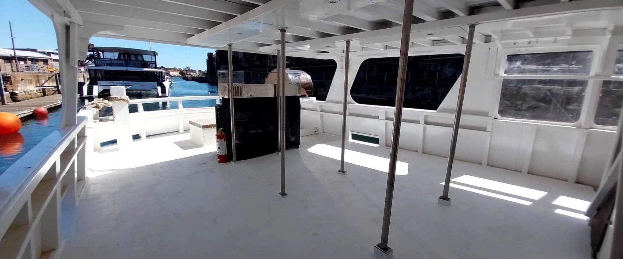 a truck that is sitting on a chair in a room